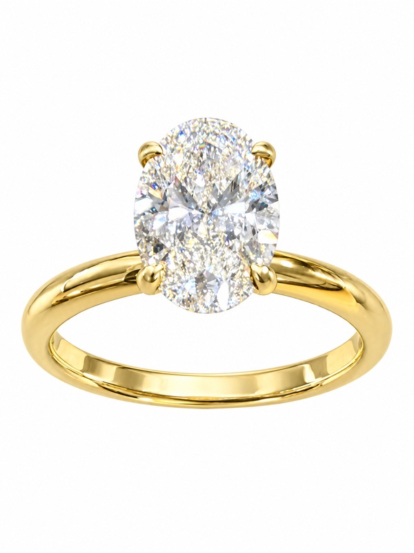 1.09 Karat Oval Tektaş Labdiamond Yüzük